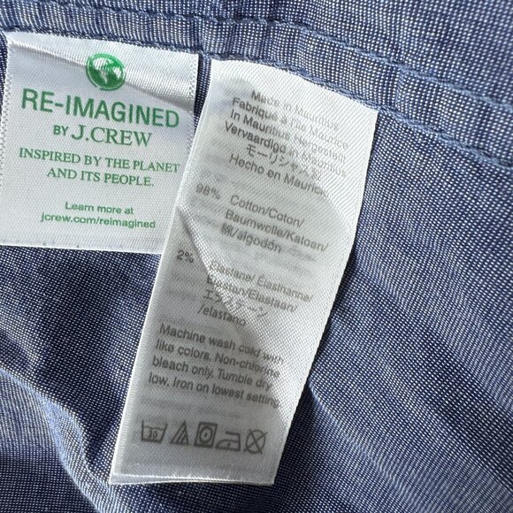 J Crew Slim Untucked Long Sleeve Button Down Denim Blue Size Medium - Picture 3 of 7